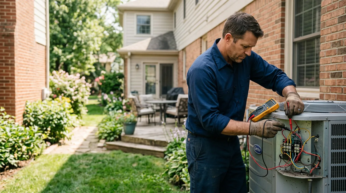 HVAC technician working near Villa Grove, IL